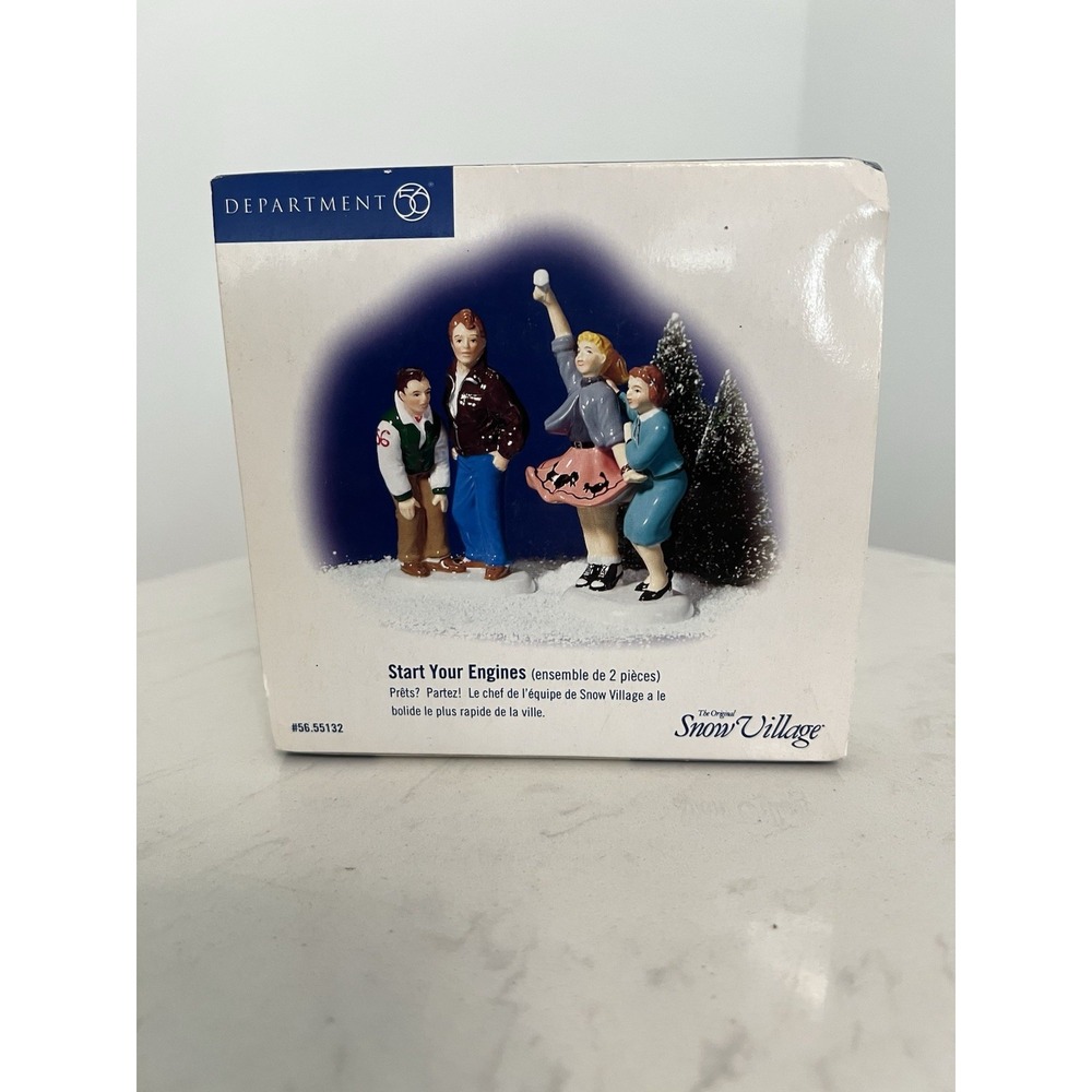 Dept 56 Snow Village Accessories Start Your‎ Engines 55132 Christmas Decor